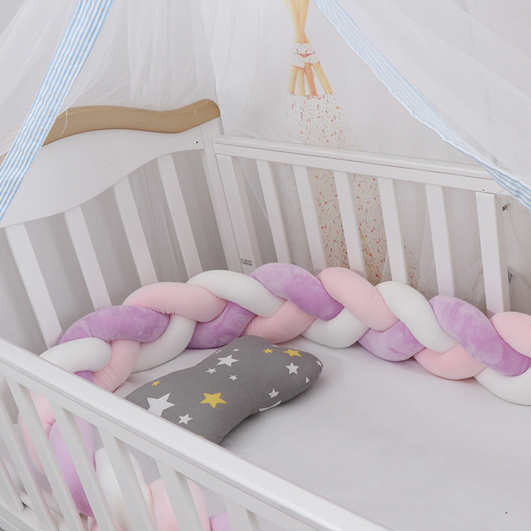 Baby Handmade Braided Cushion - Safe, Soft, and Stylish Baby Bed Bumper for Sleeping Time