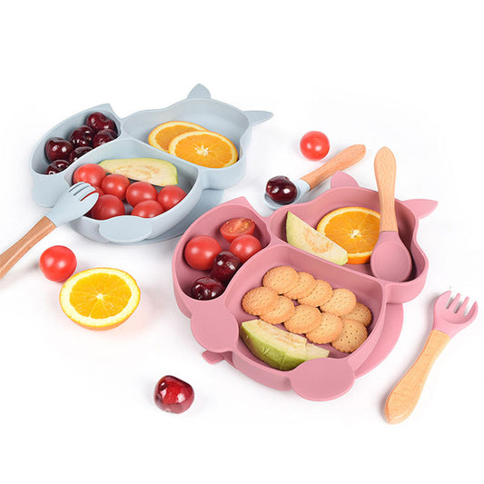 Silicone Children's Tableware Set - Mess-Free Feeding for Happy Toddlers
