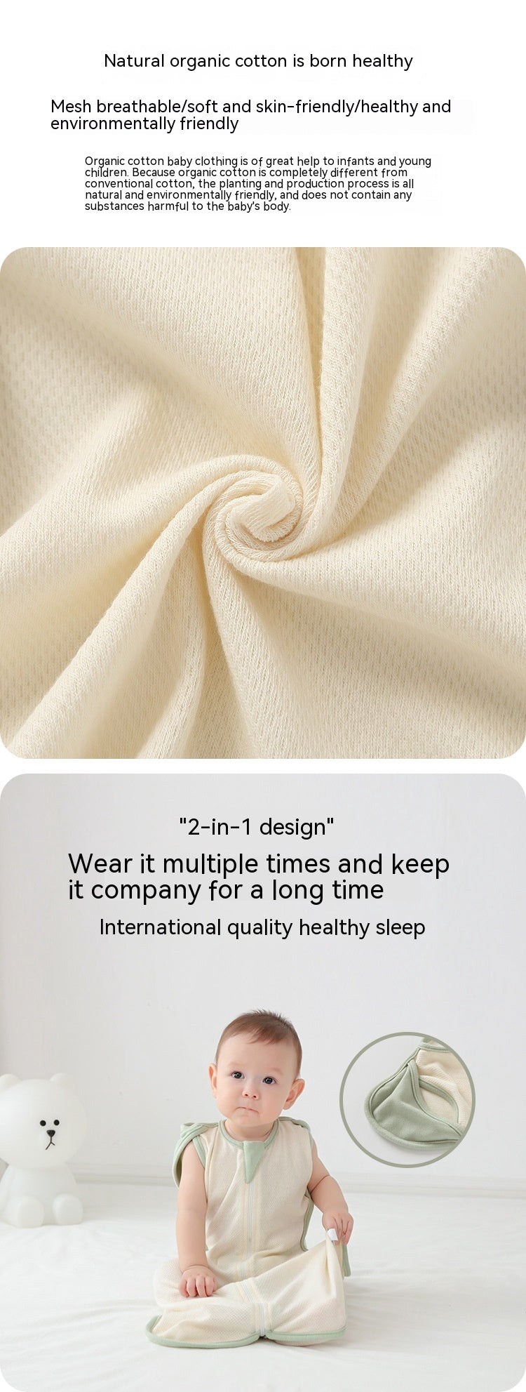 3-Way Wearable Swaddle Blanket Sleep Sack – The Ultimate Sleep Solution for Your Baby