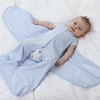 Gigoteuse d'emmaillotage en tricot respirant avec ailes de bébé : profitez d'un sommeil sûr et confortable